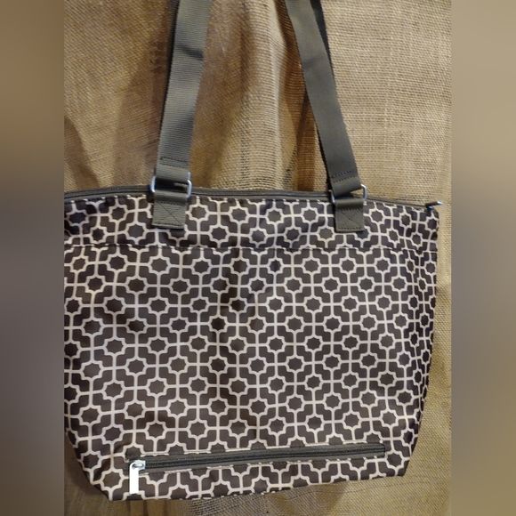 Baggallini purple and tan large tote - Picture 3 of 4